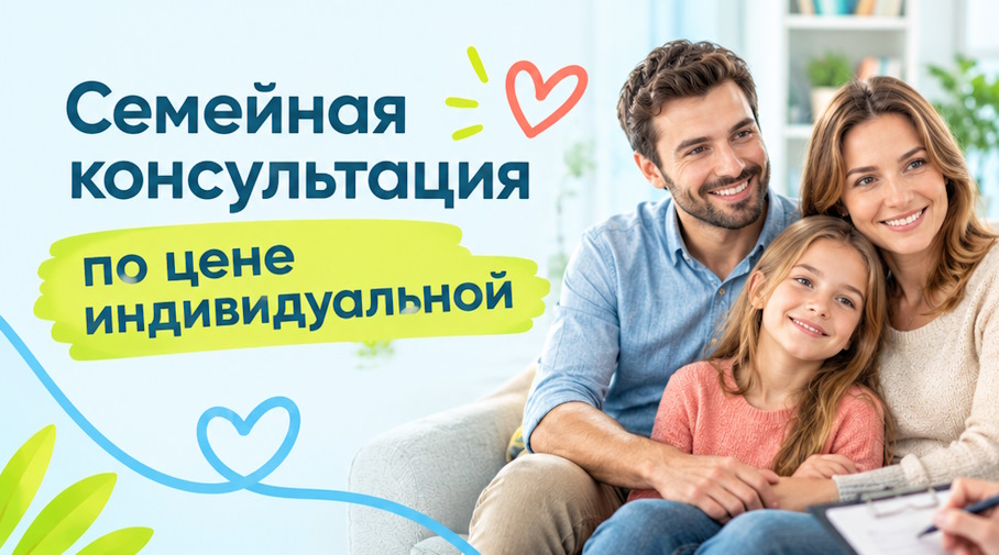 Акция! Семейная консультация по цене индивидуальной